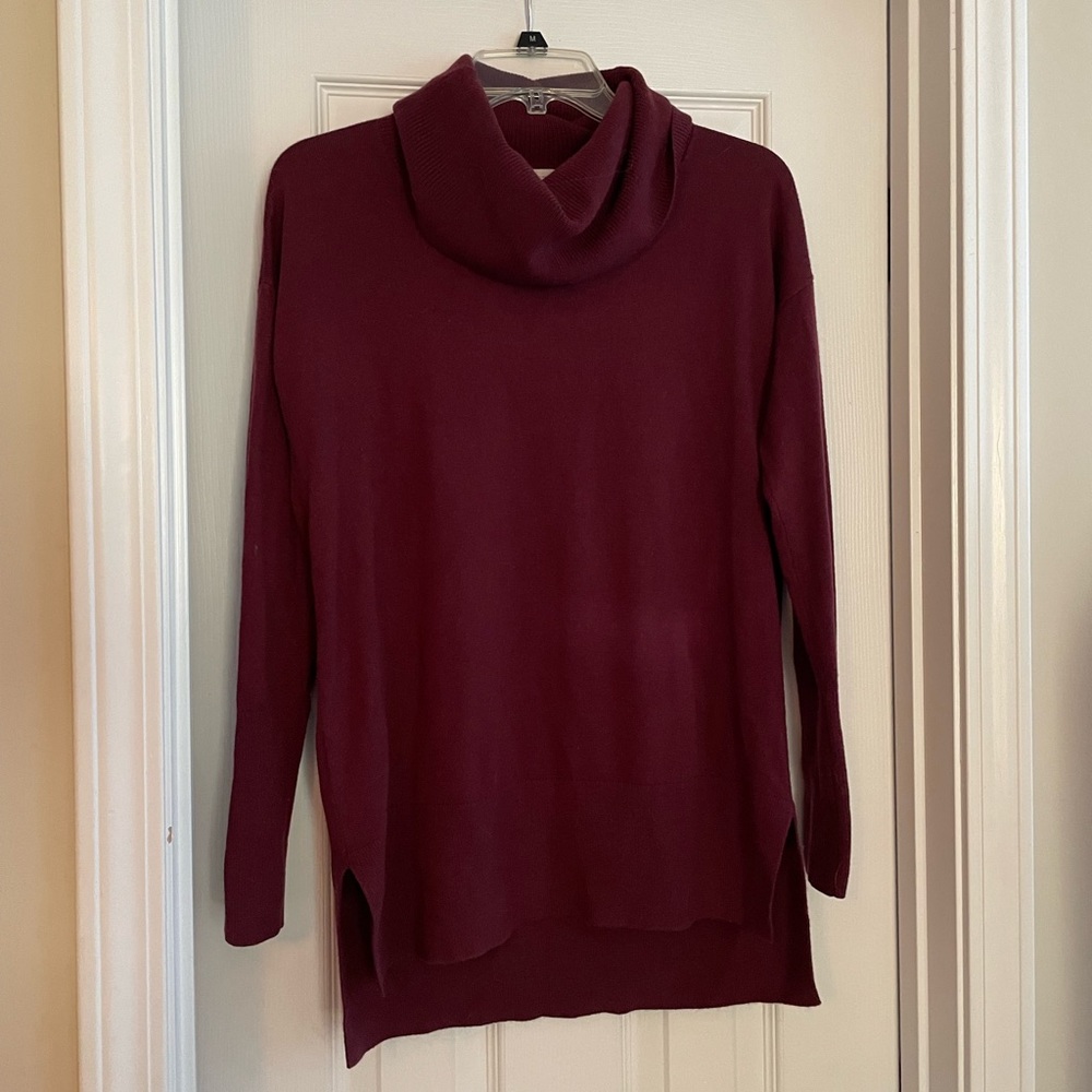 Loft burgundy cowl neck sweater